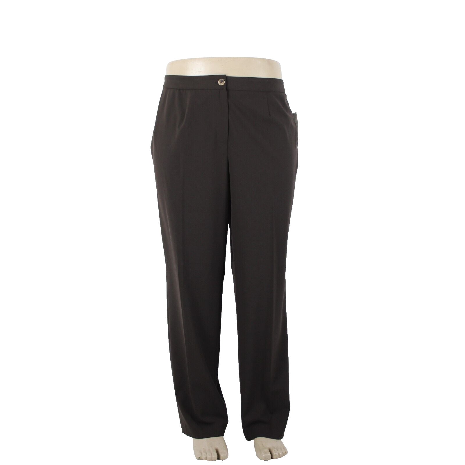 Jones New York NEW $104 Marrakech Sz 16W x 31 Truffle Brown Stretch Poly Pant