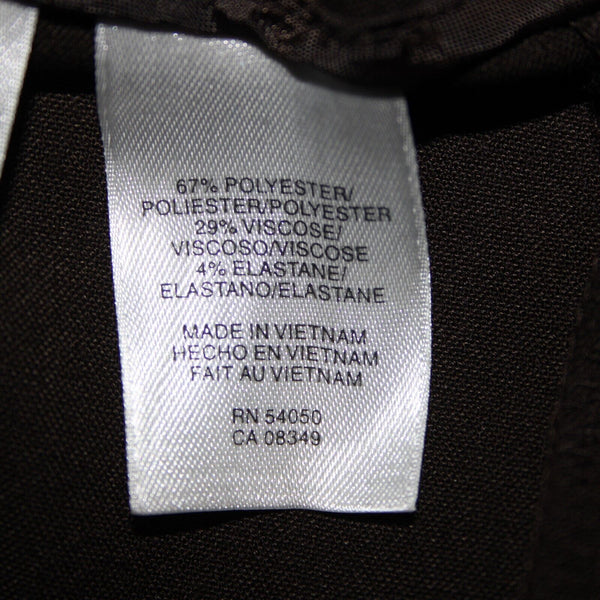 Jones New York NEW $104 Marrakech Sz 16W x 31 Truffle Brown Stretch Poly Pant