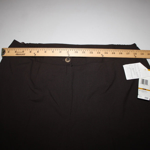 Jones New York NEW $104 Marrakech Sz 16W x 31 Truffle Brown Stretch Poly Pant
