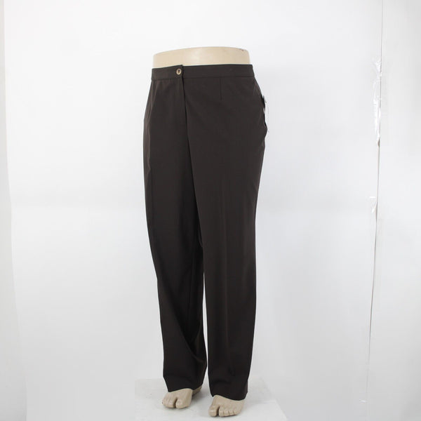 Jones New York NEW $104 Marrakech Sz 16W x 31 Truffle Brown Stretch Poly Pant