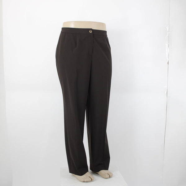 Jones New York NEW $104 Marrakech Sz 16W x 31 Truffle Brown Stretch Poly Pant