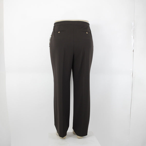 Jones New York NEW $104 Marrakech Sz 16W x 31 Truffle Brown Stretch Poly Pant