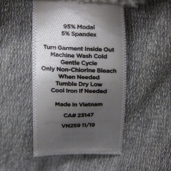 Talbots Sz L Gray Draped Collar Pockets Unlined Modal Spandex Wrap Sweater