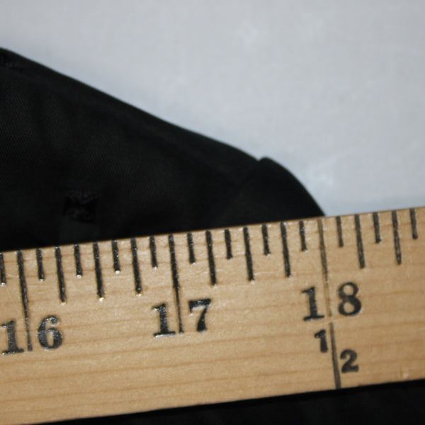 Hermes Coat Sz 34 Black Quilted Collared Button Down Pockets 100% Cotton Coat