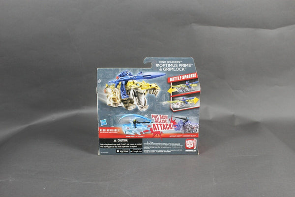 Hasbro Transformers Dino Sparkers Optimus Prime & Grimlock Figures