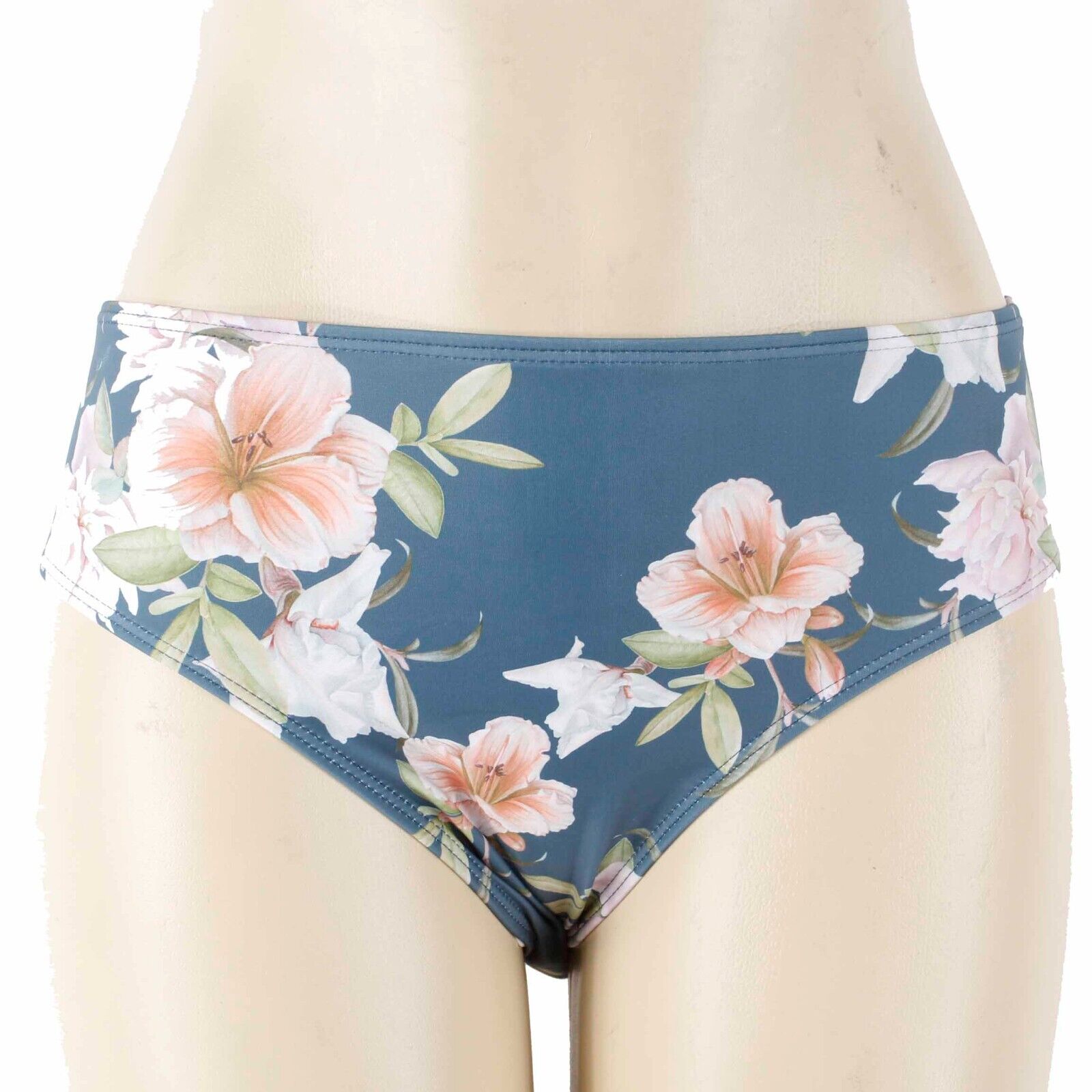 Beachsissi NEW Sz S Teal Green Blue Floral Bikini Bottom -ggyyggn3
