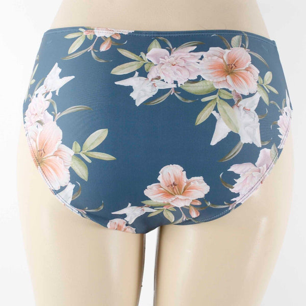 Beachsissi NEW Sz S Teal Green Blue Floral Bikini Bottom -ggyyggn3