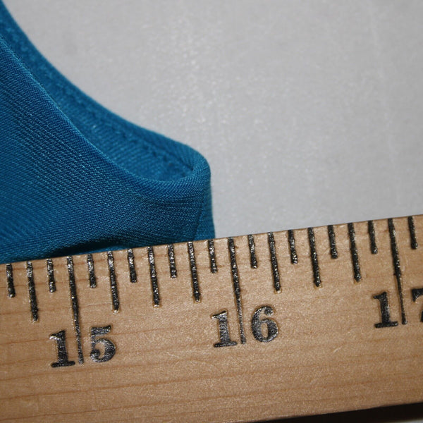 American Living Sz 4 Blue V Neck Ruched Bodycon Lined Polyester Elastane Dress