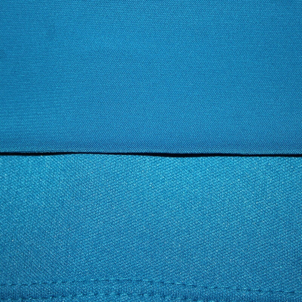 American Living Sz 4 Blue V Neck Ruched Bodycon Lined Polyester Elastane Dress
