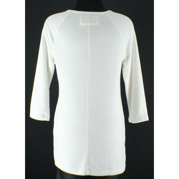 Sonoma Sz S Cream Side Vent Front Pocket French Terry Cotton Poly Tunic Top