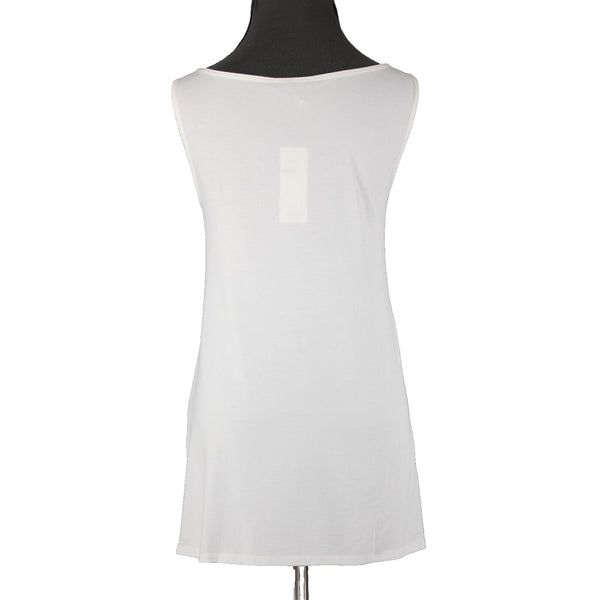 Eileen Fisher New $138 Bateau Sz S White U Neck Viscose Spandex Tank Top