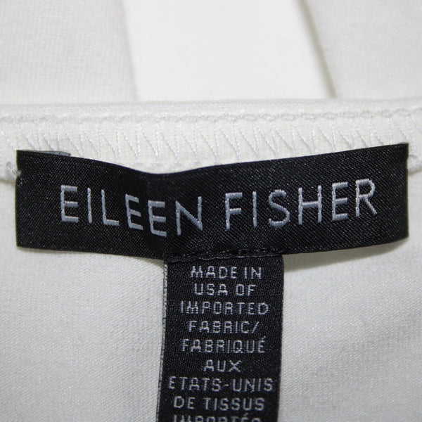 Eileen Fisher New $138 Bateau Sz S White U Neck Viscose Spandex Tank Top