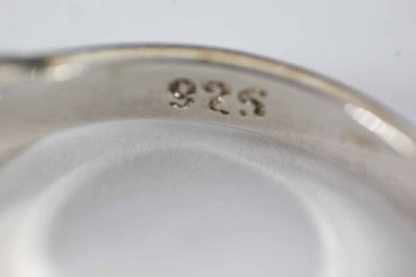 Sterling Silver Sz 8.25 Double Heart Ring