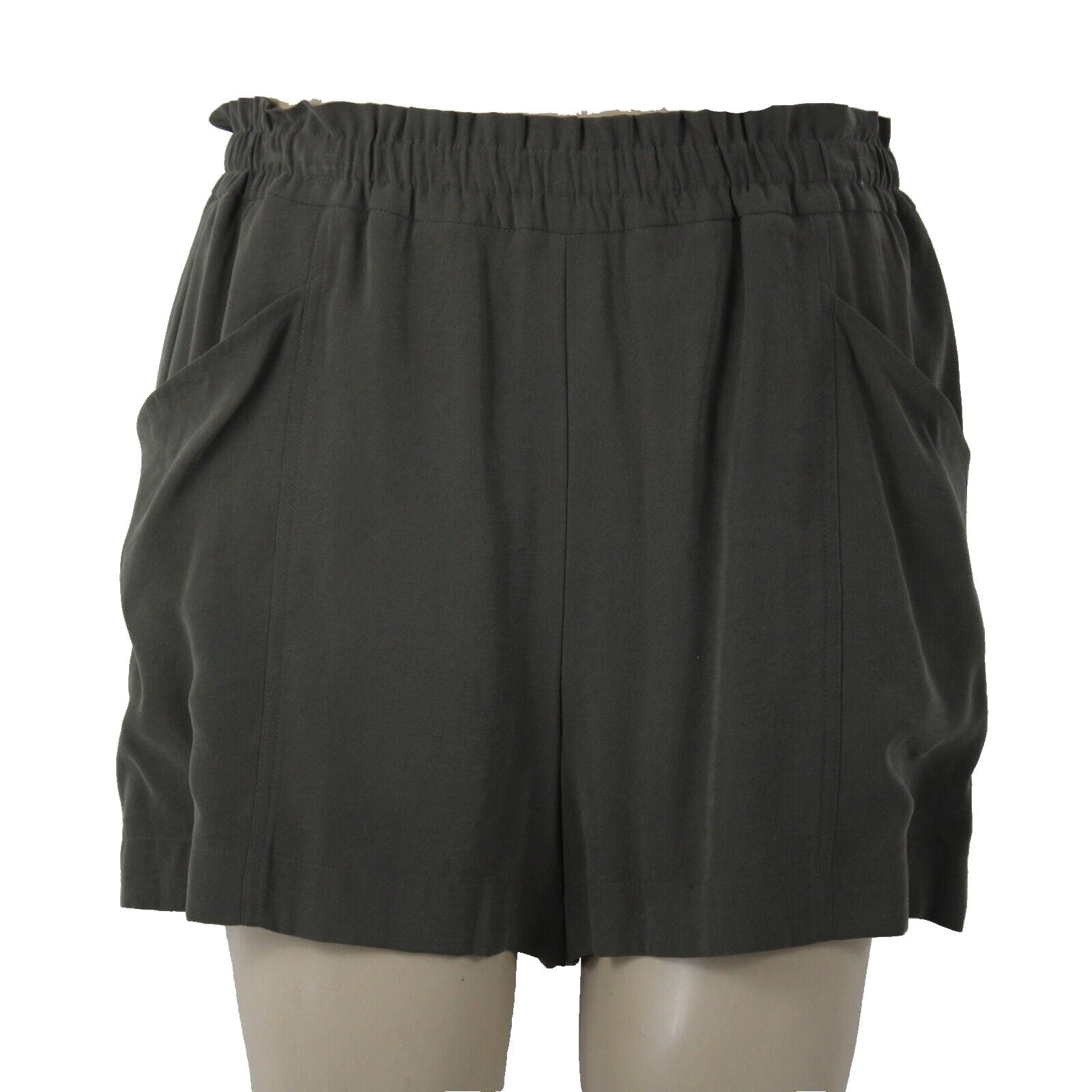 Simply Vera NEW $44 Sz XL X 4 Olive Green Elastic Waist Pocket Rayon Poly Shorts