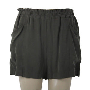 Simply Vera NEW $44 Sz XL X 4 Olive Green Elastic Waist Pocket Rayon Poly Shorts
