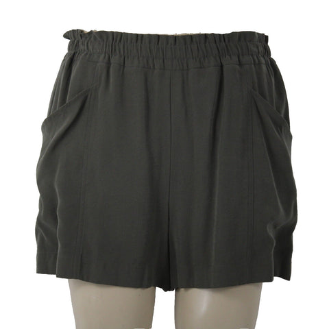 Simply Vera NEW $44 Sz XL X 4 Olive Green Elastic Waist Pocket Rayon Poly Shorts