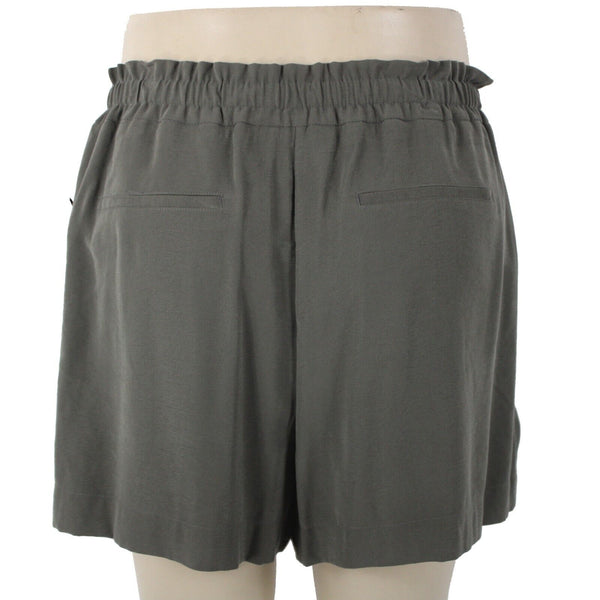 Simply Vera NEW $44 Sz XL X 4 Olive Green Elastic Waist Pocket Rayon Poly Shorts