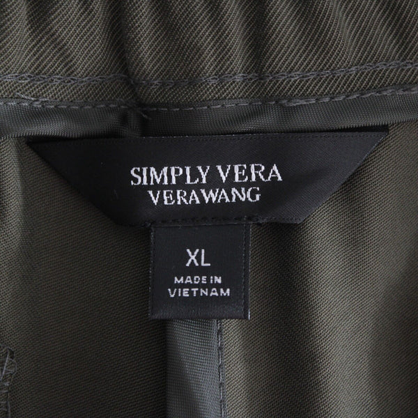 Simply Vera NEW $44 Sz XL X 4 Olive Green Elastic Waist Pocket Rayon Poly Shorts
