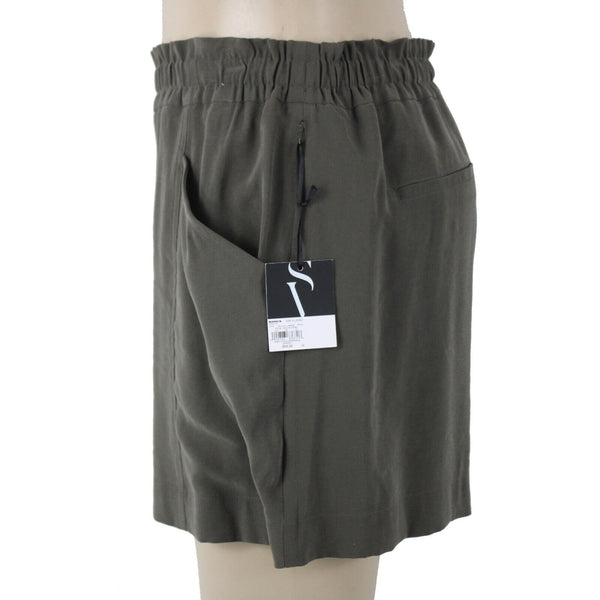 Simply Vera NEW $44 Sz XL X 4 Olive Green Elastic Waist Pocket Rayon Poly Shorts