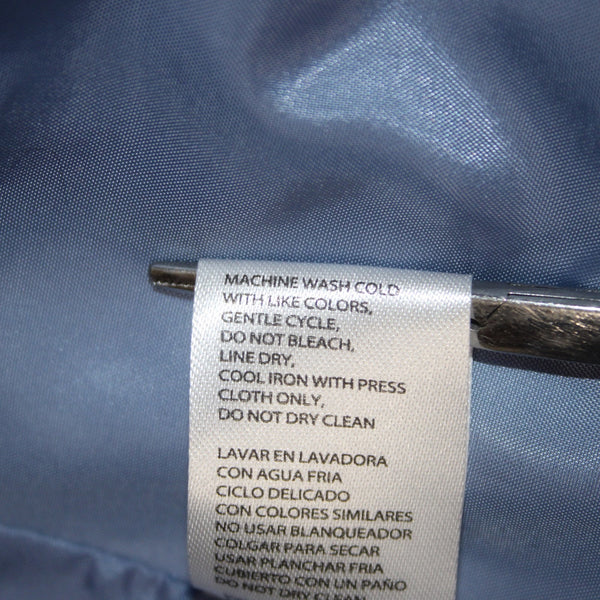 Weatherproof Jacket Sz XL Blue White Hooded Pockets Polyurethane Poly Jacket