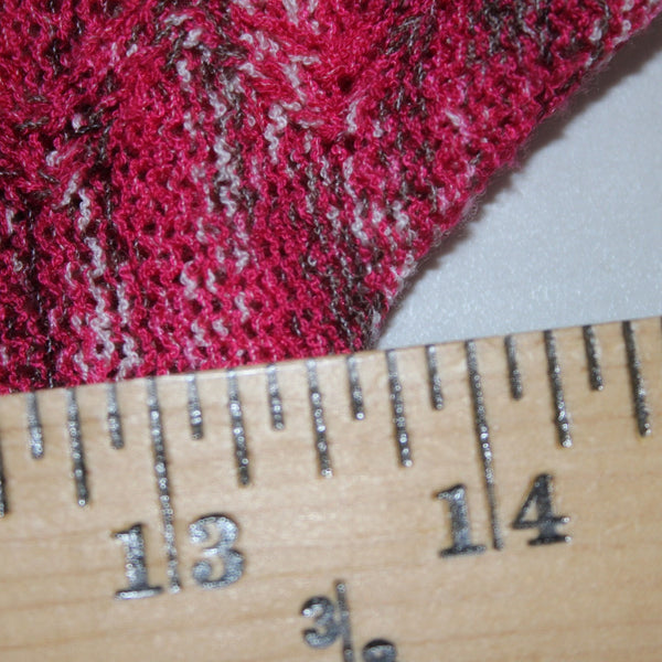 Vertigo Dress Sz M Pink White Multi Colored Open Knit Drawstring 100% Acrylic