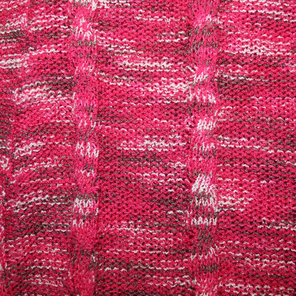 Vertigo Dress Sz M Pink White Multi Colored Open Knit Drawstring 100% Acrylic