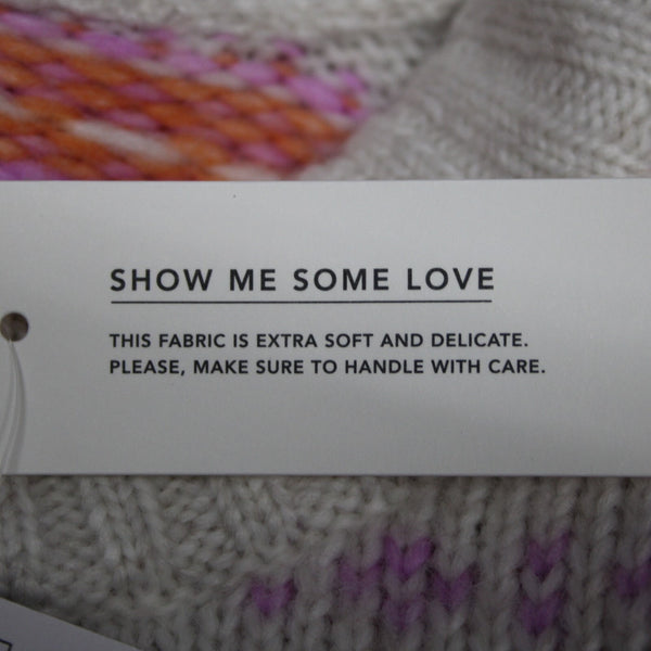 American Eagle NEW $45 Sz S White Multi Stripe Acrylic Blend Knit Oversz Sweater