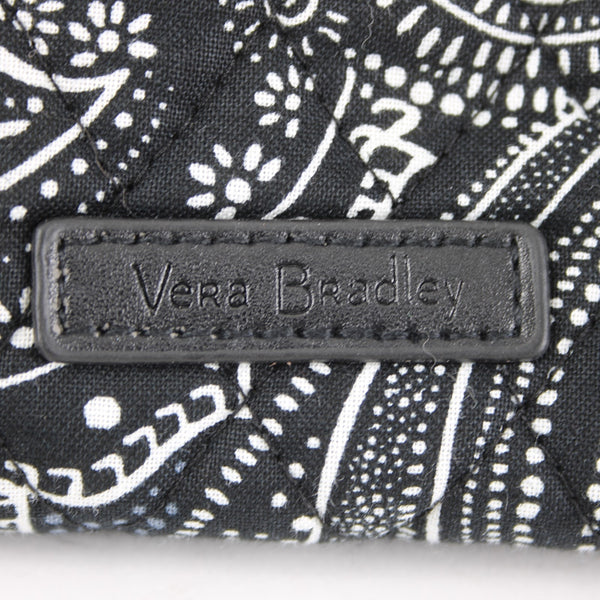 Vera Bradley Laptop Case 15 x 10 x 1.5 Black White Quilted Shoulder Strap Fabric