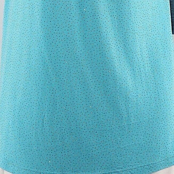 JLo NEW $34 Sz S Aqua Blue Silver Glitter Strappy Back Rayon Jersey Top
