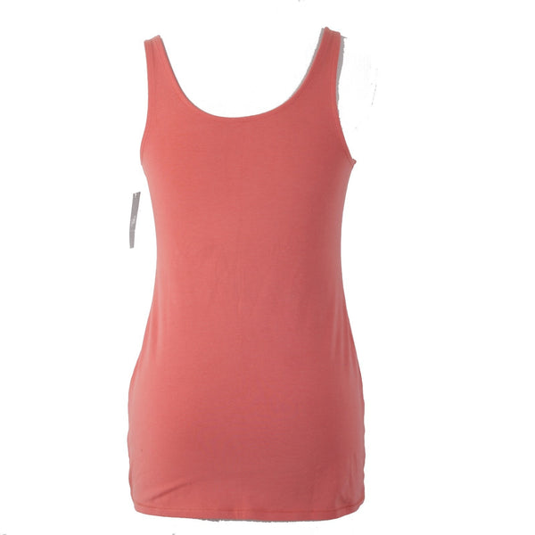 J Jill Top NEW $29 Long Perfect Tank Sz XS Petite Shrimp Pink Cotton Spandex Top
