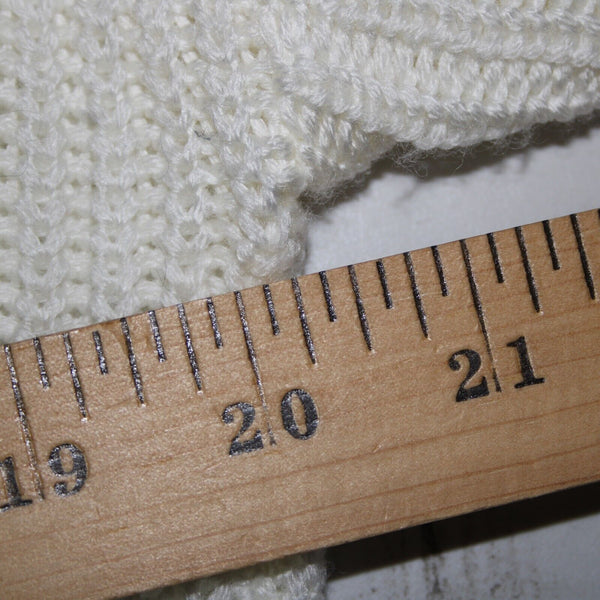 Carole Little Sz M White Collared Open Knit VNeck 100% Acrylic Sweater