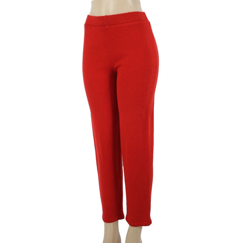 Toula Sz 4 x 30 Red Wool Mid Rise Santana Knit Capri AS IS Pant