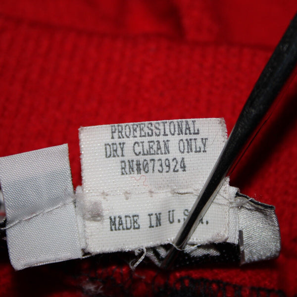 Toula Sz 4 x 30 Red Wool Mid Rise Santana Knit Capri AS IS Pant
