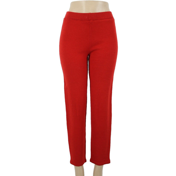 Toula Sz 4 x 30 Red Wool Mid Rise Santana Knit Capri AS IS Pant