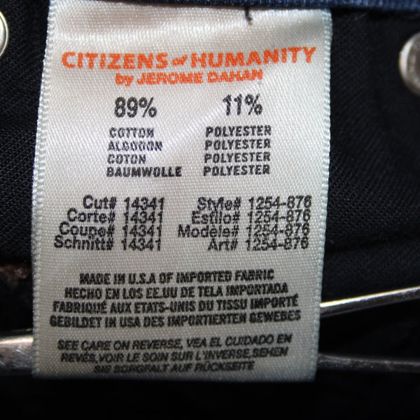 Citizens Of Humanity Jeans Dylan Sz 26 x 27 Blue Denim Ankle Crop Cotton Jeans