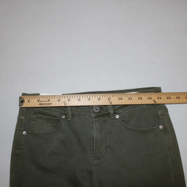 J Jill Capri Pant NEW $79 Denim Sz 2 x 27 Lt Moss Green Crop Cotton Capri Pant