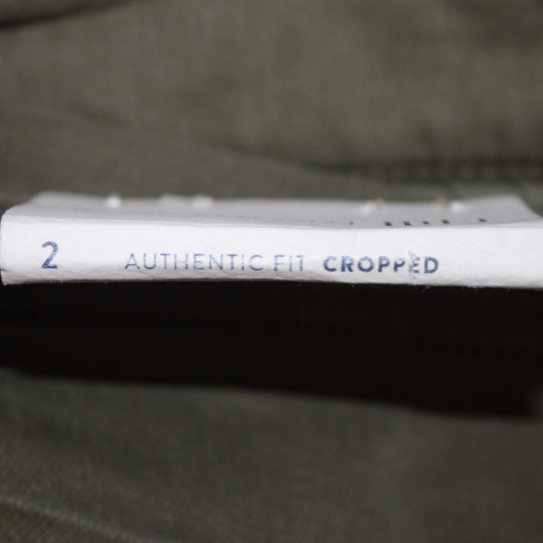 J Jill Capri Pant NEW $79 Denim Sz 2 x 27 Lt Moss Green Crop Cotton Capri Pant