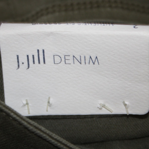 J Jill Capri Pant NEW $79 Denim Sz 2 x 27 Lt Moss Green Crop Cotton Capri Pant