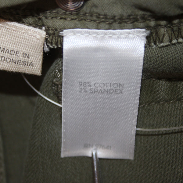 J Jill Capri Pant NEW $79 Denim Sz 2 x 27 Lt Moss Green Crop Cotton Capri Pant