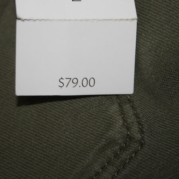 J Jill Capri Pant NEW $79 Denim Sz 2 x 27 Lt Moss Green Crop Cotton Capri Pant