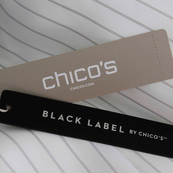 Chicos NEW $169 Black Label Sz 0P White Slim Polyester Spandex Blazer
