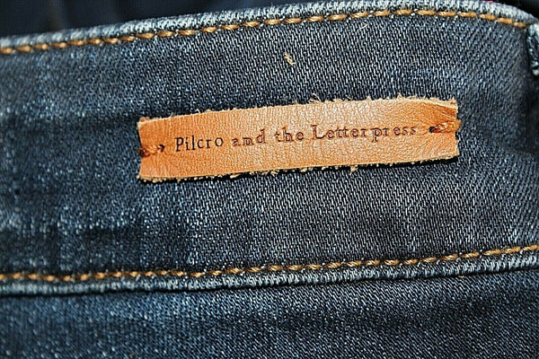 Pilcro and the Letterpress 26 x 29 Navy Denim Skinny Tencel Cotton Blend