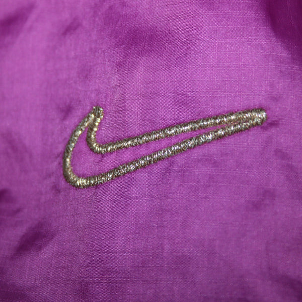 Nike Golf Vest Sz S Purple Gray Reversible Pockets Collared 100% Polyester Vest
