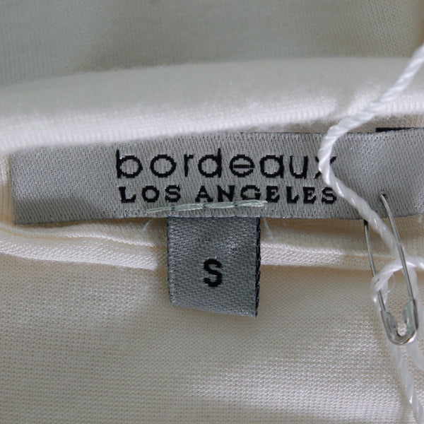 Bordeaux NEW $30 Sz S Cream White Scoop Neck Flowy Modal Spandex Top