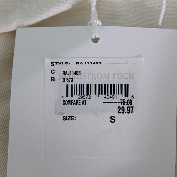 Bordeaux NEW $30 Sz S Cream White Scoop Neck Flowy Modal Spandex Top