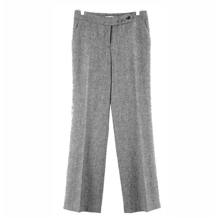 Calvin Klein Sz 4 x 33 Black Gray Poly Wool Acrylic Poly Lined Trouser Pant