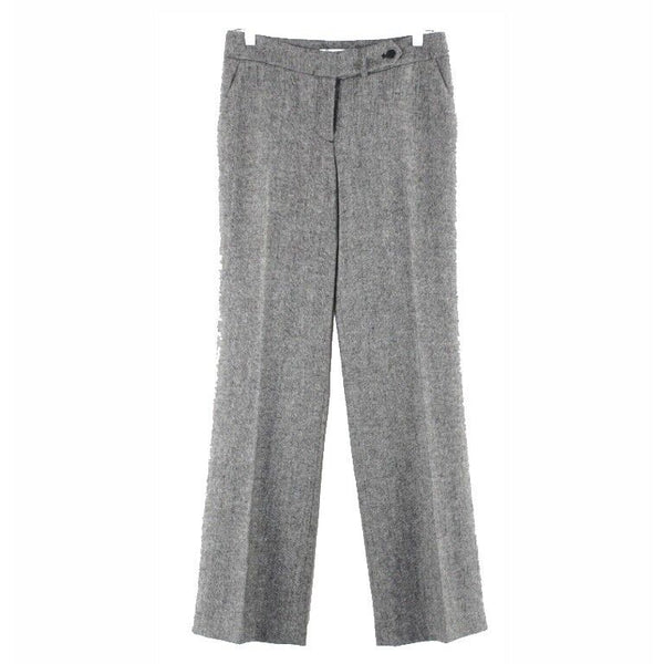 Calvin Klein Sz 4 x 33 Black Gray Poly Wool Acrylic Poly Lined Trouser Pant