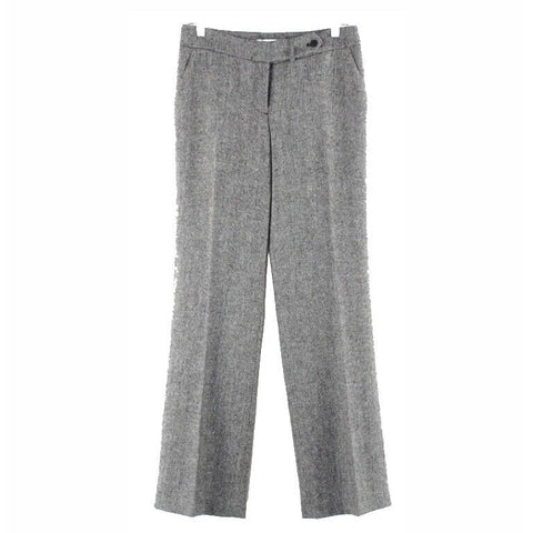 Calvin Klein Sz 4 x 33 Black Gray Poly Wool Acrylic Poly Lined Trouser Pant