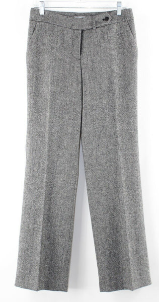 Calvin Klein Sz 4 x 33 Black Gray Poly Wool Acrylic Poly Lined Trouser Pant