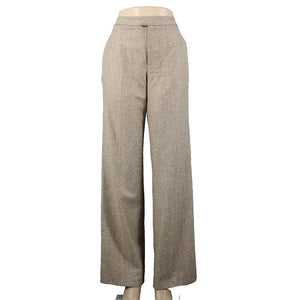 Ellen Tracy NEW $179 Sz 8 x 32 Palomino Tan Cream Pockets Wool Alpaca Silk Pant